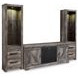 Wynnlow Gray 63" TV Stand with Electric Fireplace and 2 Doors