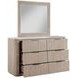 Henry Sand 6 Drawer Dresser and Rectangular Mirror