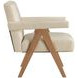 Helen Cream and Chestnut Accent Chair