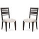 Foxrun Hollow Cream Upholstered Ladder Back Side Chair Set of 2