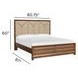 Callisto Bourbon Brown and Santa Cruz King Upholstered Panel Bed