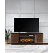 Kallari Warm Brown and Black 84" TV Stand with Electric Fireplace
