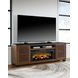 Kallari Warm Brown and Black 84" TV Stand with Electric Fireplace