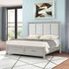 Fiona Mist Gray California King Upholstered Storage Panel Bed
