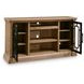 Wittenmyer Rich Light Brown and Matte Black XL TV Stand with Fireplace Option