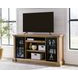 Wittenmyer Rich Light Brown and Matte Black XL TV Stand with Fireplace Option