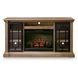 Wittenmyer Rich Light Brown and Matte Black 72" TV Stand with Electric Fireplace