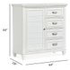 Harborwick White Dove 4 Drawer Door Chest