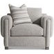 Tori Gray Upholstered Lounge Chair with Pillow
