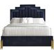 Empire Black Upholstered Panel Bedroom Set with LED