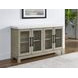 Carena White Marble Top Brown 4 Door Sideboard with Touch Lighting