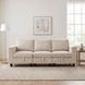 Walterboro Beige 89" Sofa with Storage