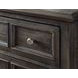 Calistoga Weathered Charcoal 9 Drawer Dresser with Rectangular Mirror
