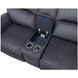 Lovell Gray 65" Power Reclining Console Loveseat with USB Charging