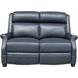 Warrendale Shoreham Blue Leather Power Reclining Living Room Set with Nailhead Trim and USB Charging