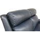 Warrendale Shoreham Blue Leather 60" Power Reclining Loveseat with Nailhead Trim and USB Charging