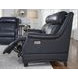 Warrendale Shoreham Blue Leather 83" Power Reclining Sofa with Nailhead Trim and USB Charging