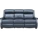 Warrendale Shoreham Blue Leather Power Reclining Living Room Set with Nailhead Trim and USB Charging