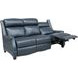 Warrendale Shoreham Blue Leather Power Reclining Living Room Set with Nailhead Trim and USB Charging