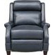 Warrendale Shoreham Blue Leather Power Reclining Living Room Set with Nailhead Trim and USB Charging
