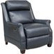 Warrendale Shoreham Blue Leather Power Reclining Living Room Set with Nailhead Trim and USB Charging