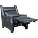 Warrendale Shoreham Blue Leather Power Reclining Living Room Set with Nailhead Trim and USB Charging