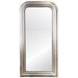 Waverly Silver Leaf Rectangular Floor Mirror With Curved Edges