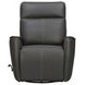 Roxy Abby Dark Gray Leather Manual Swivel Glider Recliner