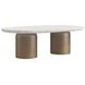Verge Bronze Metallic and White Marble Top Occassional Table Set