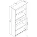 Cabot Heather Gray 5 Shelf Bookcase