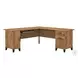 Somerset Fresh Walnut 72" L Shaped Desk