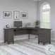 Somerset Storm Gray 72" L Shaped Desk With Storage