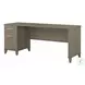 Somerset Ash Gray 72" Office Home Office Set with Drawers