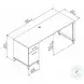 Somerset Ash Gray 72" Office Home Office Set with Drawers