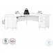 Somerset White 72" L Shaped Desk With Storage