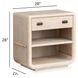 Sunset Cove Sanibel Brown 1 Drawer Open Nightstand with USB Charging