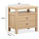 Merrifield Sandstone Beige 2 Drawer Nightstand with USB Charging