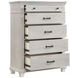 Silver Sands Gray 5 Drawer Chest