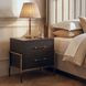 Foxleigh Brown And Antique Brass Nightstand