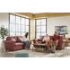 Westfield Cherry 85" Leather Sofa with Nailhead Trim