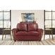 Westfield Cherry 62" Leather Loveseat with Nailhead Trim