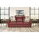 Westfield Cherry 85" Leather Sofa with Nailhead Trim