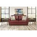 Westfield Cherry 62" Leather Loveseat with Nailhead Trim