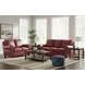 Westfield Cherry 62" Leather Loveseat with Nailhead Trim