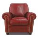 Westfield Cherry Leather Living Room Chair with Nailhead Trim