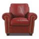 Westfield Cherry Leather Living Room Chair with Nailhead Trim