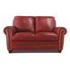 Westfield Cherry 62" Leather Loveseat with Nailhead Trim
