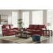 Westfield Cherry 85" Leather Sofa with Nailhead Trim
