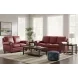 Westfield Cherry Leather Living Room Set with Nailhead Trim