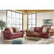 Westfield Cherry 85" Leather Sofa with Nailhead Trim